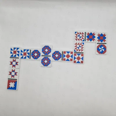 Bộ cờ Domino Quilt Block "Double 9"