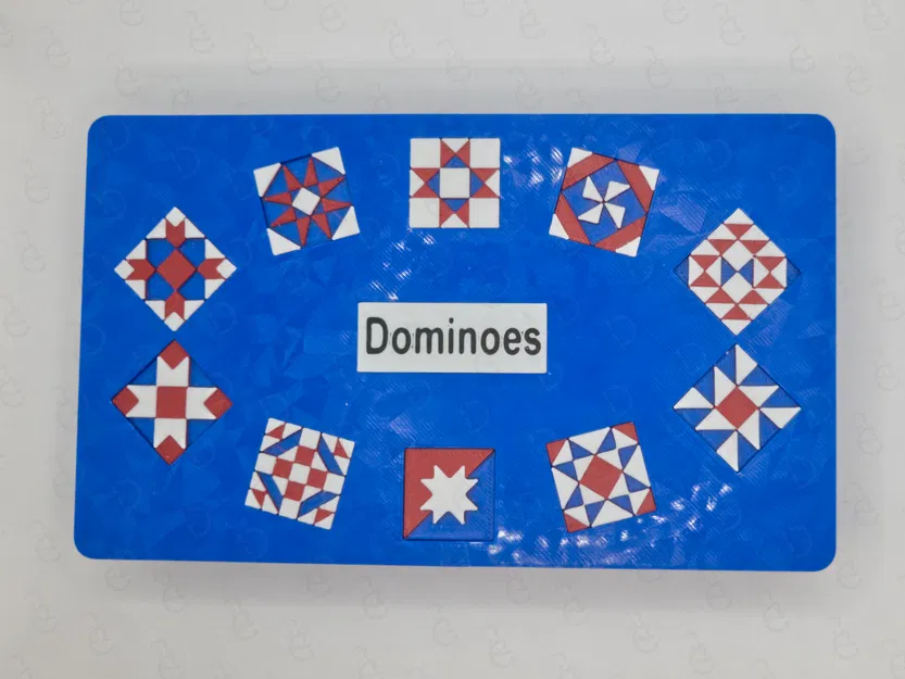 Bộ cờ Domino Quilt Block "Double 9" - Image 3