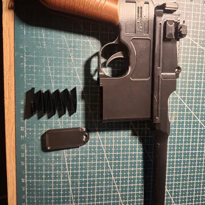 Lò xo khay đạn cho mô hình súng Mauser C96 in 3D