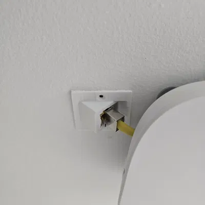 Mặt ốp tường mạng RJ45 góc cạnh tối giản