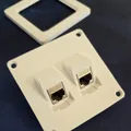 Mặt ốp tường kép cho cổng mạng RJ45 (Dual-Port Keystone Wall Plate) - Thumbnail 3