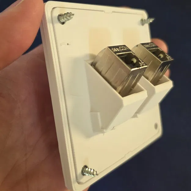 Mặt ốp tường kép cho cổng mạng RJ45 (Dual-Port Keystone Wall Plate) - Image 6
