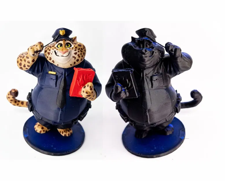 Mô hình 3D Officer Clawhauser trong phim Zootopia - Image 1