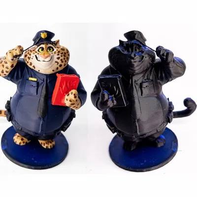 Mô hình 3D Officer Clawhauser trong phim Zootopia