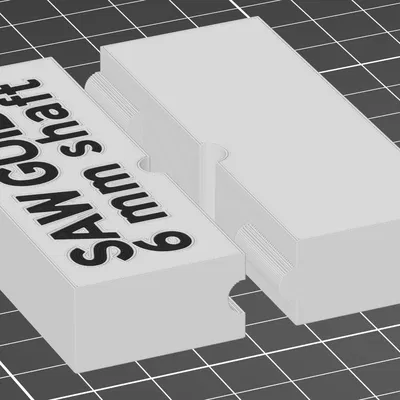 Đồ gá cưa phẳng cho Rotary Switch trục nhựa 6mm