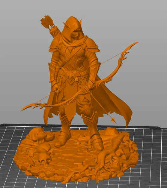 Bloodbound Realms – Elf – Veiled Grove Ranger (Mô hình STL in 3D Dark Fantasy) - Image 5