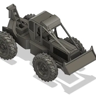 Mô hình xe kéo gỗ Timberjack 240A - Thiết kế tỉ lệ 1:16 chi tiết