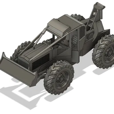 Mô hình xe kéo gỗ Timberjack 240A - Thiết kế tỉ lệ 1:16 chi tiết