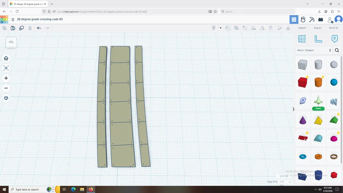Đường ngang dân sinh trên đường ray cong 28 độ tỉ lệ HO (1:87) hoặc OO - Image 1