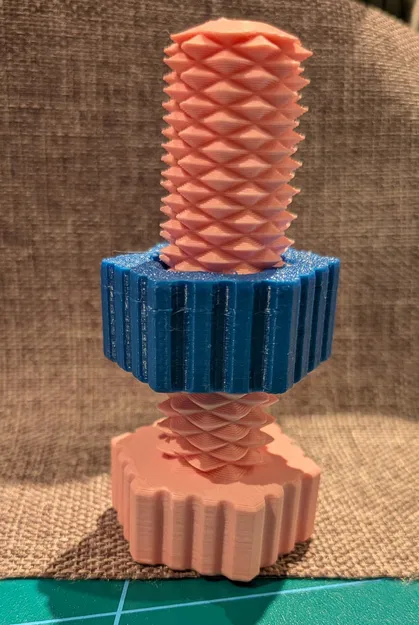 Mẫu đai ốc kép với thiết kế rãnh bám tay cầm tiện dụng in 3D - Image 1