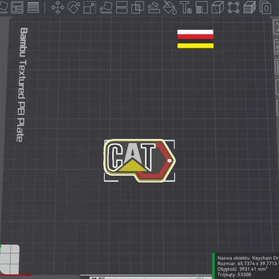 Móc khóa logo CAT Caterpillar in 3D - Phụ kiện độc đáo cho chìa khóa