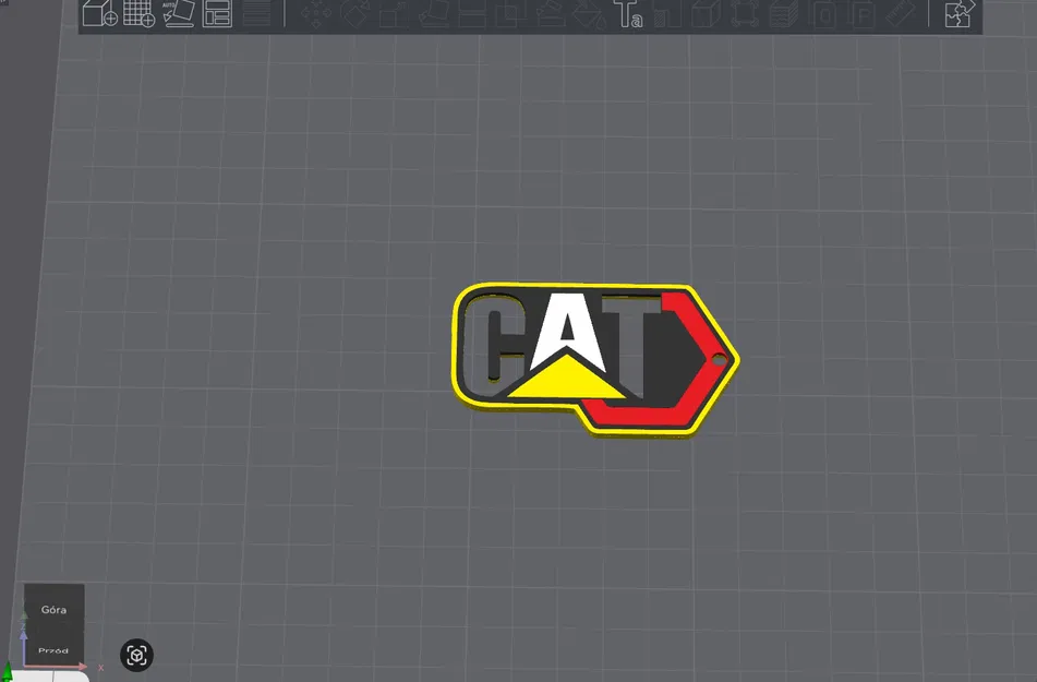 Móc khóa logo CAT Caterpillar in 3D - Phụ kiện độc đáo cho chìa khóa - Image 4