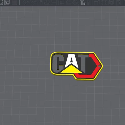Móc khóa logo CAT Caterpillar in 3D - Phụ kiện độc đáo cho chìa khóa