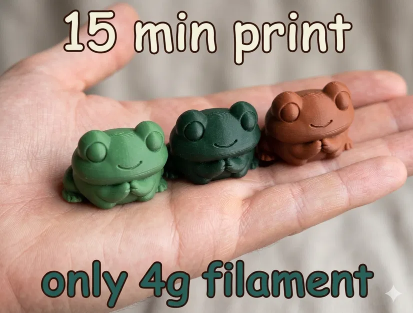 Chú Ếch Mini Dễ Thương – Mô hình để bàn in siêu nhanh - Image 2