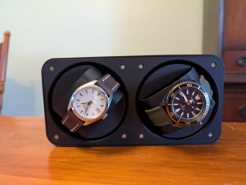 Bộ xoay đồng hồ đôi (One piece double watch winder) - Image 2