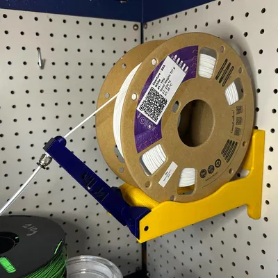 TURPSHRRFG - Giá đỡ cuộn nhựa Pegboard siêu chắc chắn với trục lăn gân và dẫn sợi