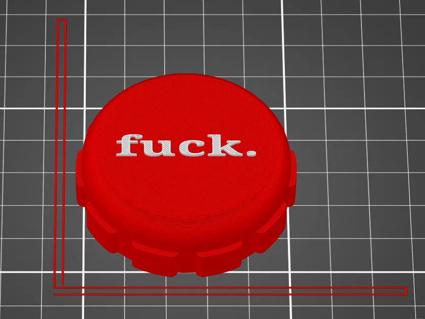 Mô hình 3D nút bấm giải tỏa cảm xúc Fck Button độc đáo - Image 1