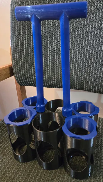 Khay xách chai đa năng 6 ngăn (60mm & 50mm) in 3D tiện lợi - Image 1