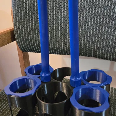 Khay xách chai đa năng 6 ngăn (60mm & 50mm) in 3D tiện lợi