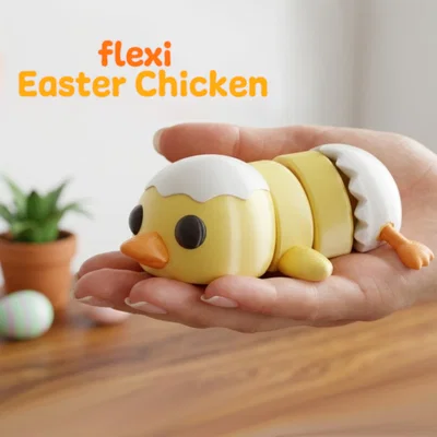 Gà Con Phục Sinh Khớp Nối Linh Hoạt (Kèm Móc Khóa)