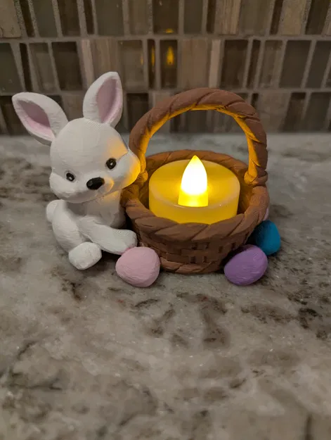 Chú Thỏ Phục Sinh Với Chiếc Giỏ Phát Sáng - Image 1
