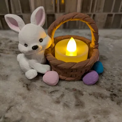 Chú Thỏ Phục Sinh Với Chiếc Giỏ Phát Sáng