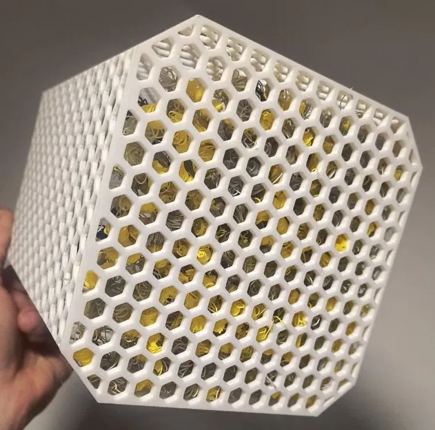 Hex Bin: Thùng đựng nhựa thừa in 3D tiện dụng, không cần support - Image 2