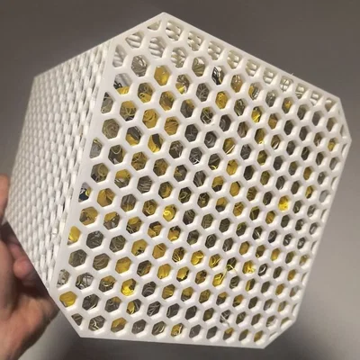 Hex Bin: Thùng đựng nhựa thừa in 3D tiện dụng, không cần support