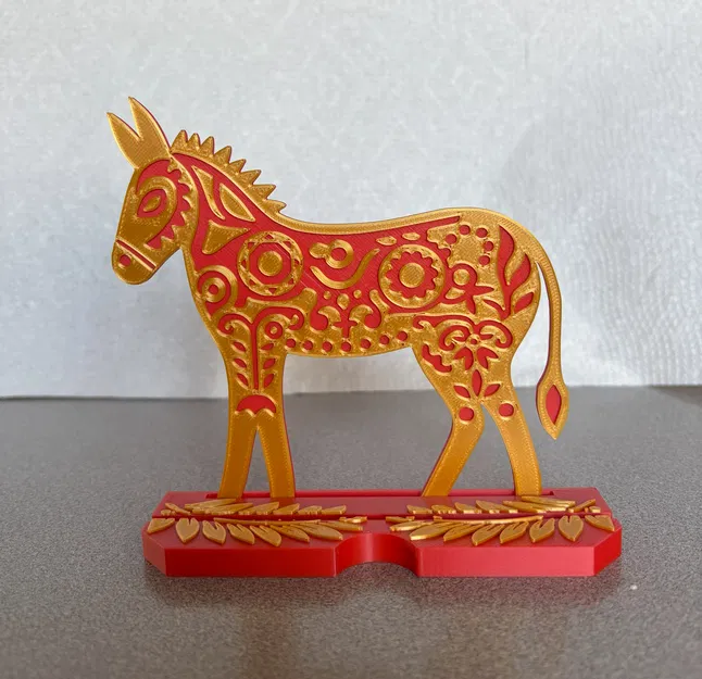 Mô hình chú lừa cưỡi lá cọ mừng lễ Phục sinh - Image 2