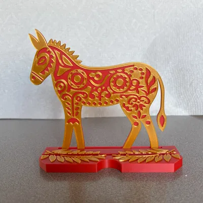 Mô hình chú lừa cưỡi lá cọ mừng lễ Phục sinh