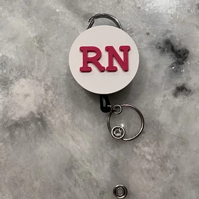 Phụ kiện trang trí cuộn thẻ tên y tá RN (Badge Reel Topper) 3D