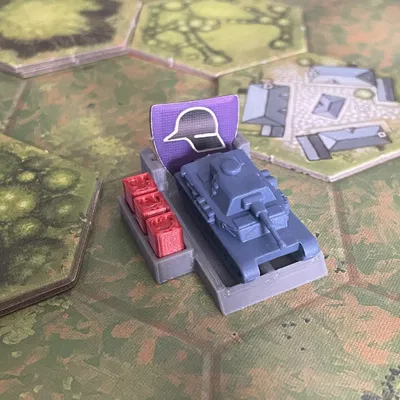 Khay Đựng Xe Tăng Và Đếm Máu Cho Board Game Memoir '44