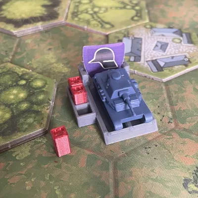 Khay Đựng Xe Tăng Và Đếm Máu Cho Board Game Memoir '44