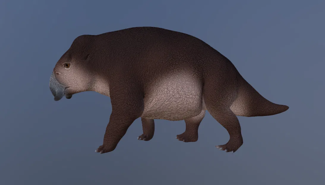 Mô hình 3D Placerias: Tái tạo động vật cổ đại siêu thực - Image 1