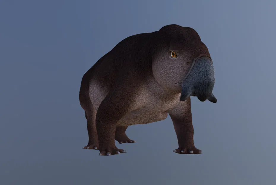 Mô hình 3D Placerias: Tái tạo động vật cổ đại siêu thực - Image 2
