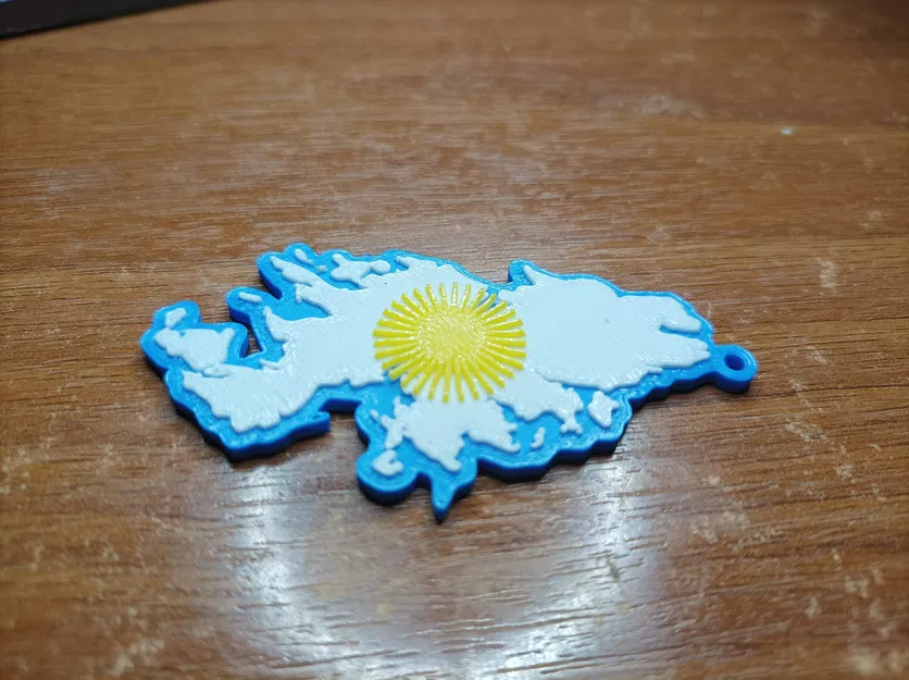 Móc khóa hình quần đảo Malvinas - Argentina - Image 1