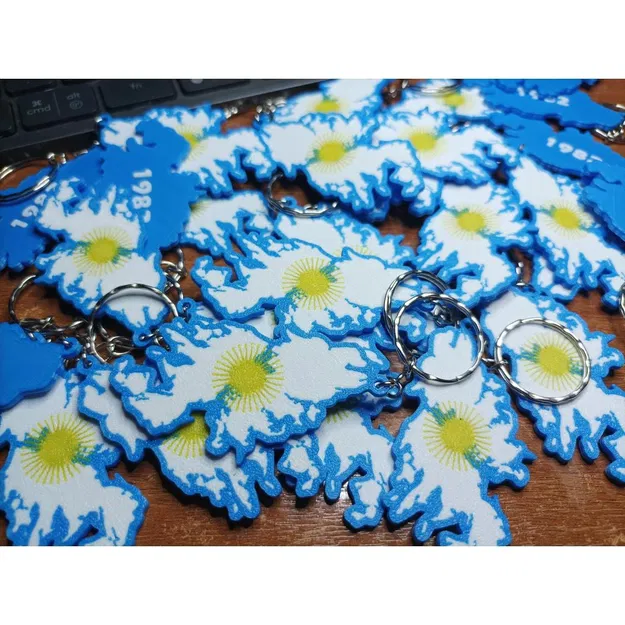 Móc khóa hình quần đảo Malvinas - Argentina - Image 2