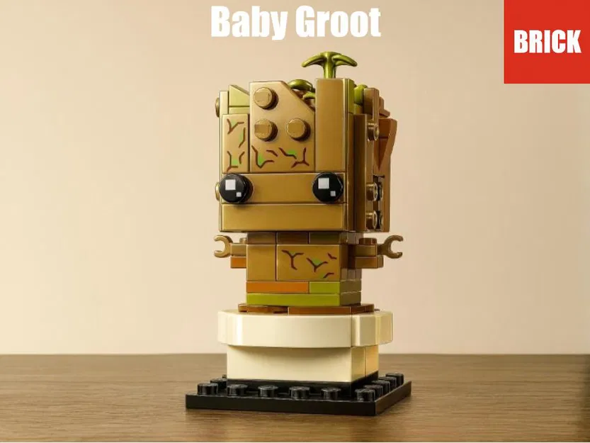 Bộ Mô Hình Brick Baby Groot - Image 1