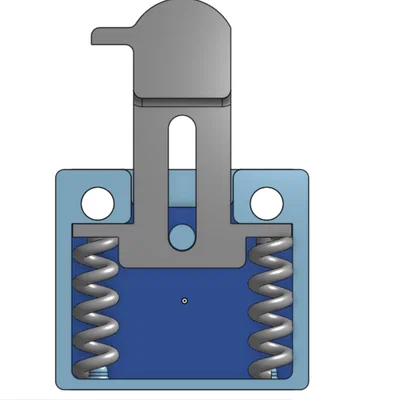 Chốt cài lò xo tự động phiên bản V2 (3d printed latch V2) in 3D