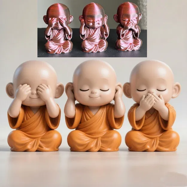 Bộ ba tượng Phật nhỏ thông thái - Image 1