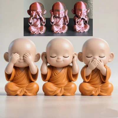 Bộ ba tượng Phật nhỏ thông thái