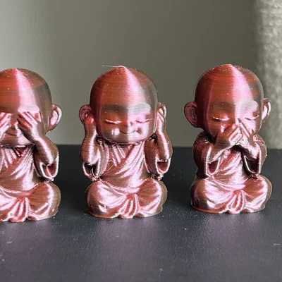 Bộ ba tượng Phật nhỏ thông thái