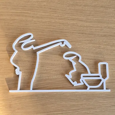 Bảng hiệu nhà vệ sinh v4 - Thiết kế Nam và Nữ