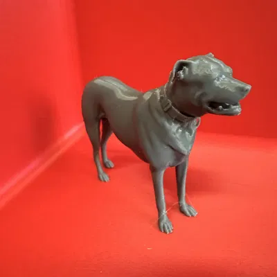 Mô hình chú chó American Staffordshire 3D - Piper độc đáo