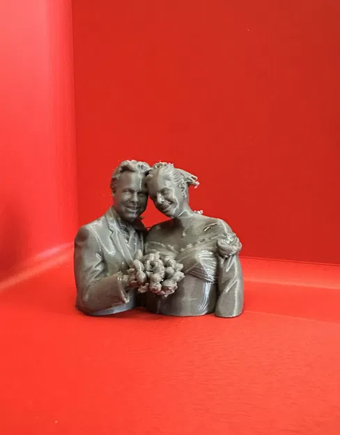 Mô hình 3D cặp đôi hạnh phúc Wedding Day trang trí ý nghĩa - Image 1