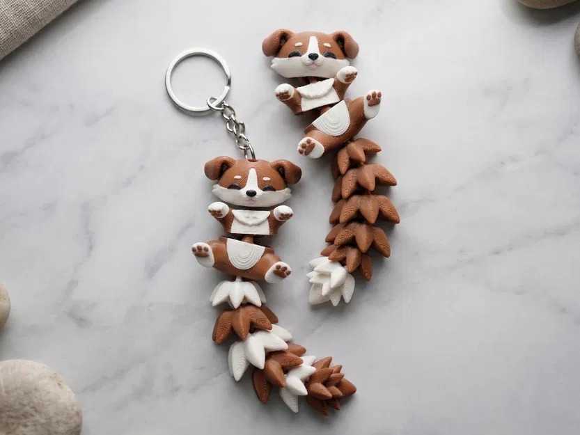 Mô hình Flexi Puppy đáng yêu - Đồ chơi khớp nối / Móc khóa - Image 1