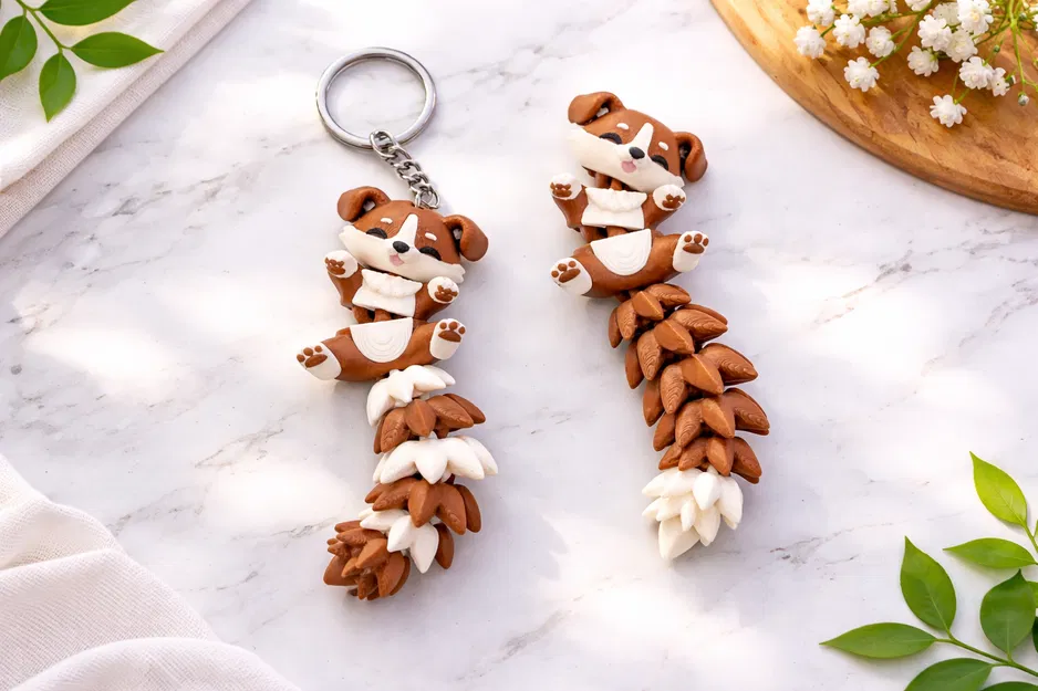 Mô hình Flexi Puppy đáng yêu - Đồ chơi khớp nối / Móc khóa - Image 4