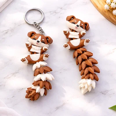 Mô hình Flexi Puppy đáng yêu - Đồ chơi khớp nối / Móc khóa
