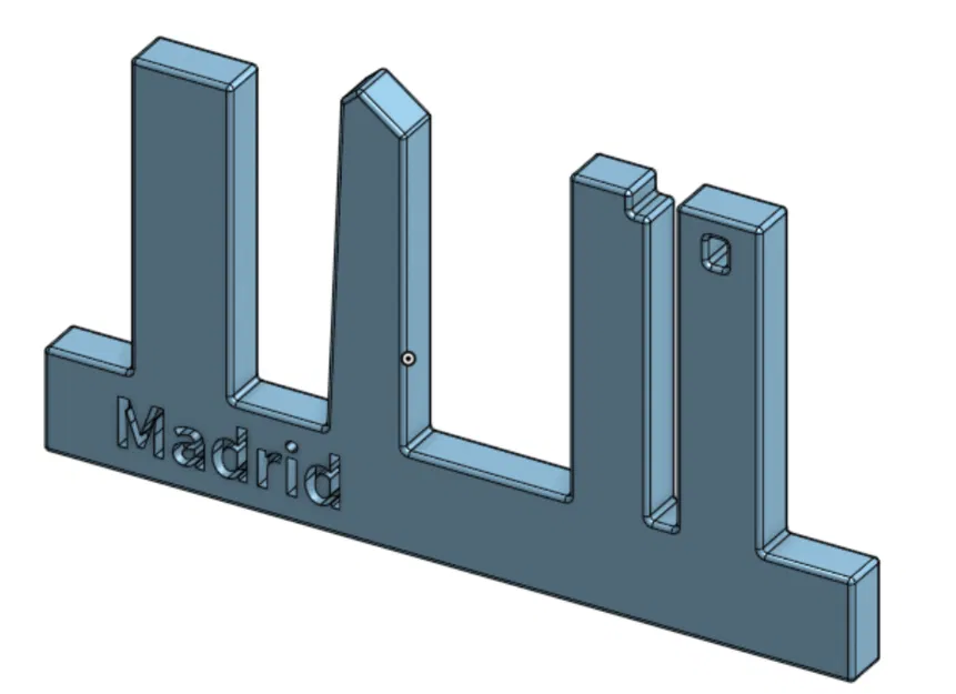 Mô hình trang trí đường chân trời thành phố Madrid 3D - Image 1
