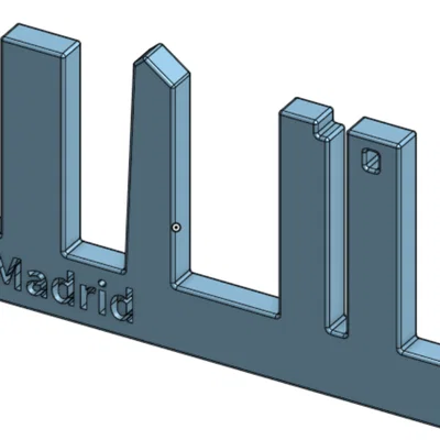 Mô hình trang trí đường chân trời thành phố Madrid 3D